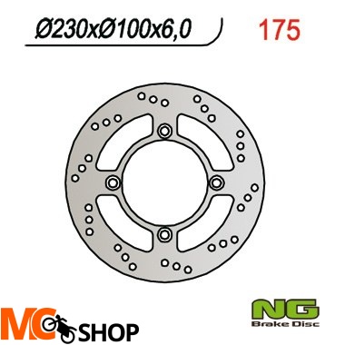 NG175 TARCZA HAMULCOWA KAWASAKI ZEPHYR 750 92-97 (230x100x6)