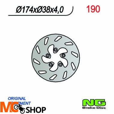 NG190 TARCZA HAMULCOWA ITALJET SKUTER (174x38x4)