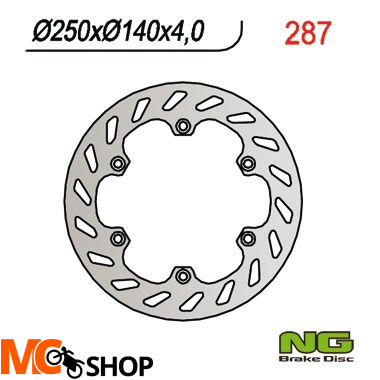 NG287 TARCZA HAMULCOWA APRILIA RX 50/125 (250x140x4)