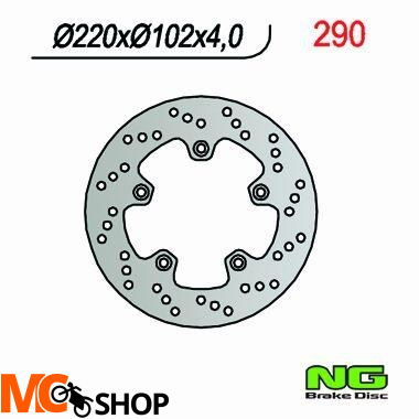 NG290 TARCZA HAMULCOWA APRILIA RS 50 (99-04) (220x102x4)