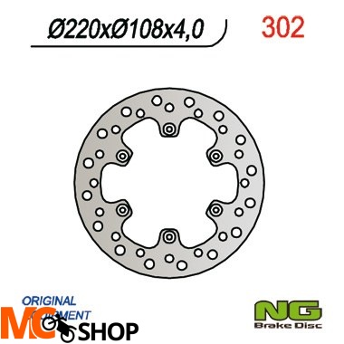 NG302 TARCZA HAMULCOWA GAS GAS 94-99 (220x108x4 / 3,5 / 4)