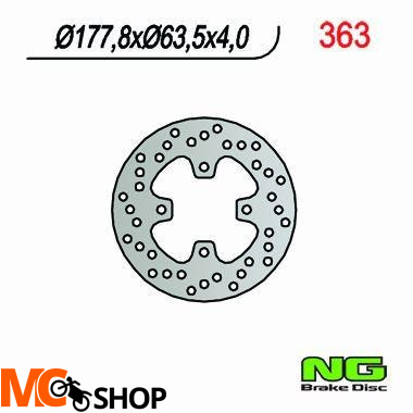NG363 TARCZA HAMULCOWA POLARIS PREDATOR 500 (178x63x4)