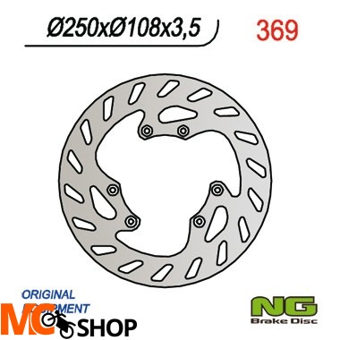 NG369 TARCZA HAMULCOWA HM 50 CRE BAJA/SIX '01-'06 (ŚR. 250MM) (250x108x3,5)
