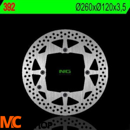 NG392 TARCZA HAMULCOWA BETA RR '05-'11 , HUSQVARNA TE/TC/WR/CR (260X120X3,5) (4X6,5MM)