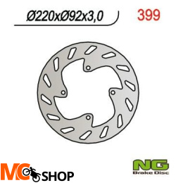NG399 TARCZA HAMULCOWA YAMAHA TTR 125 00-03, DT 50LC 98- (220x92x3)