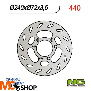 NG440 TARCZA HAMULCOWA BETA 50 (240x72x3,5)