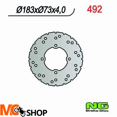 NG492 TARCZA HAMULCOWA POLARIS SCREMBLER 400/500 (183x73x4)