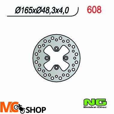 NG608 TARCZA HAMULCOWA CAN-AM / BOMBARDIER DS 650 (00-06) (165X48X4)