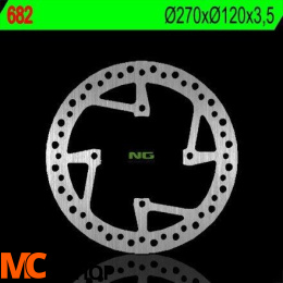 NG682 TARCZA HAMULCOWA SHERCO 250/300/450/510 (270X120X3,5) (4X10,5MM)
