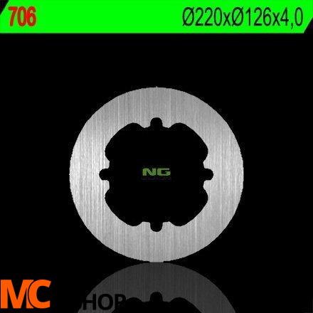 NG706 TARCZA HAMULCOWA HUQVARNA CR/WR/TE/TC/SMR (220X126X4) (4X19MM)