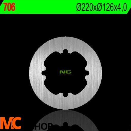 NG706 TARCZA HAMULCOWA HUQVARNA CR/WR/TE/TC/SMR (220X126X4) (4X19MM)