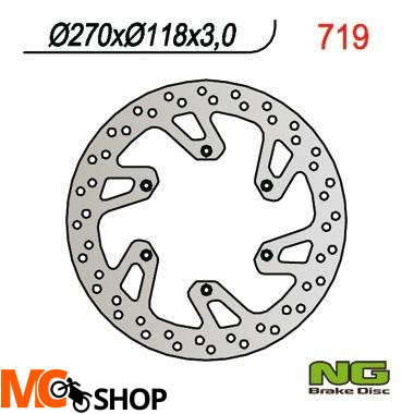 NG719 TARCZA HAMULCOWA SUZUKI DRZ 400 E/S 00-09, RM 125/25096-08, YAMAHA YZ/YZF/WR