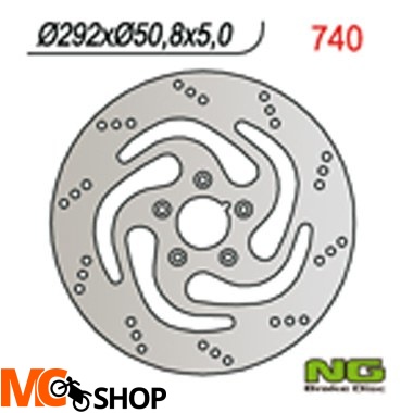 NG740 TARCZA HAMULCOWA HARLEY-DAVIDSON (292X50X5) 883/1200/1340/1450 DO '99