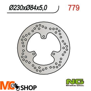 NG779 TARCZA HAMULCOWA YAMAHA MAJESTY 250 ABS/ DX 98-99 (230x84x5)