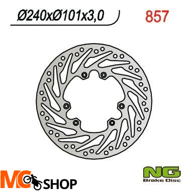 NG857 TARCZA HAMULCOWA HONDA CR 125/250, CRF 250/450 02-14 (240X101X3) TURBINA