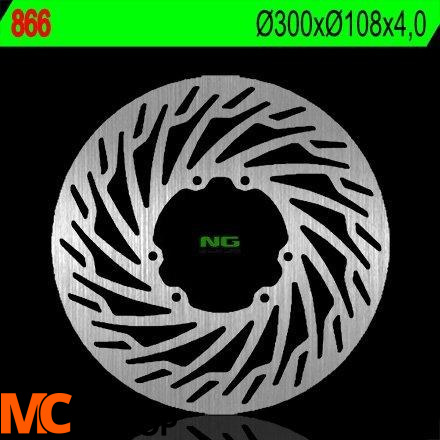 NG866 TARCZA HAMULCOWA DERBI 50/125 MOTO (300X108X4) (6X6,5MM)