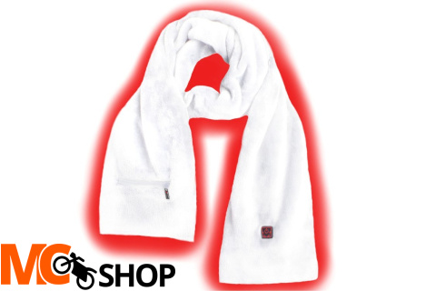 GLOVII GA1W Ogrzewany szalik biały