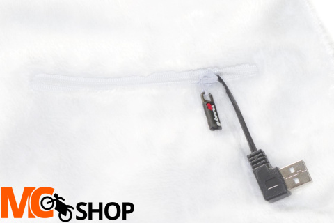 GLOVII GA1W Ogrzewany szalik biały