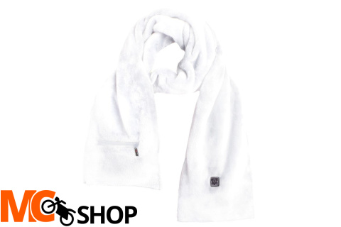 GLOVII GA1W Ogrzewany szalik biały