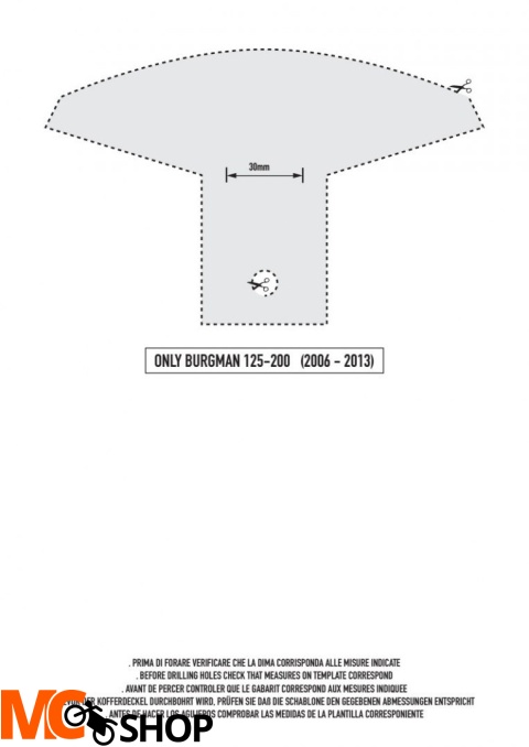 KAPPA KTB3106 OPARCIE PASAŻERA SUZUKI Burgman 125-200 (06-15), ABS