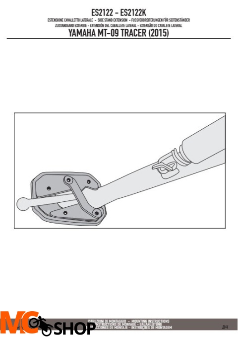 GIVI ES2122 POSZERZENIE STOPKI - YAMAHA MT-09 / XSR 900 (15-16)