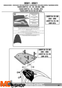 GIVI SR5611 STELAŻ KUFRA CENTRALNEGO MONOLOCK (BEZ PŁYTY) PIAGGIO LIBERTY 50-125-150-200 (02>08)