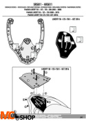 GIVI SR5611 STELAŻ KUFRA CENTRALNEGO MONOLOCK (BEZ PŁYTY) PIAGGIO LIBERTY 50-125-150-200 (02>08)