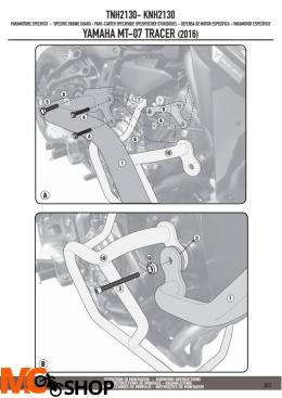 KAPPA KNH2130 GMOLE YAMAHA MT-07 TRACER -GÓRNE