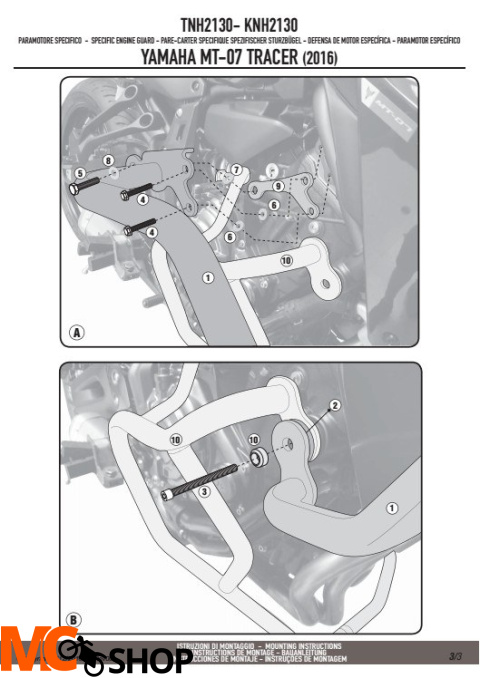 KAPPA KNH2130 GMOLE YAMAHA MT-07 TRACER -GÓRNE