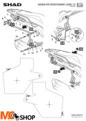 SHAD KSHH0CR12IF STELAŻ KUFRA BOCZNEGO 3P DO HONDA CROSSTOURER 1200 - 12/17