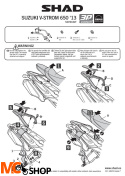 SHAD S0VS63IF STELAŻ KUFRA BOCZNEGO 3P DO SUZUKI VSTROM 650 - 12/16