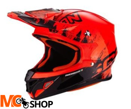 SCORPION VX-21 AIR MUDIRT BK-NEON RED Kask motocrossowy