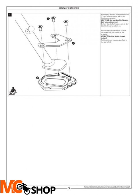 SW-MOTECH STS.07.102.10500 POSZERZENIE STOPKI BMW R1200GS LC ADV (14-)