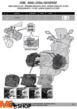 GIVI UT808 sakwy boczne wodoodporne 2x 25 L