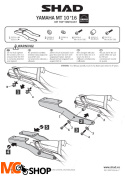 SHAD Y0MT16ST STELAŻ KUFRA TYŁ DO YAMAHA MT 10