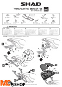 SHAD Y0MT76ST STELAŻ KUFRA TYŁ DO YAMAHA MT 07