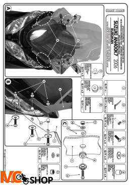 KAPPA D266KIT MOCOWANIE SZYBY 266DT SUZUKI BURGMAN 400