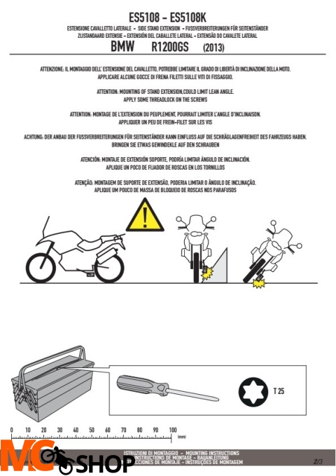 KAPPA ES5108K POSZERZENIE STOPKI BOCZNEJ BMW R 1200GS