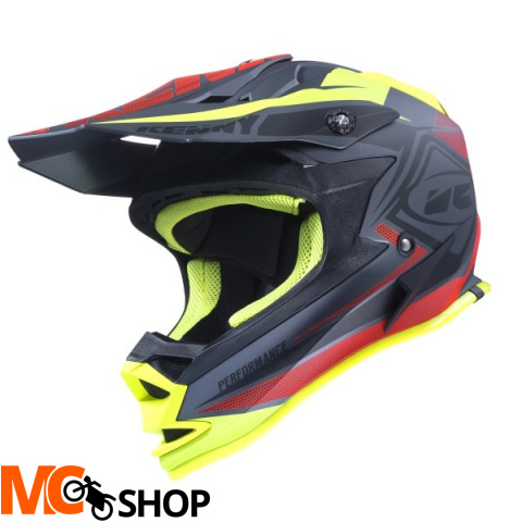 KENNY KASK PERFORMANCE MATT BLACK/RED/YELLOW