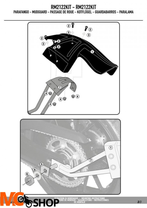 GIVI RM2122KIT KIT MONTAŻOWY RM01 YAMAHA MT-09 Tracer