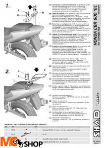 SHAD KSHH0CB61ST STELAŻ KUFRA TYŁ DO HONDA CBR 600F