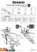 SHAD STELAŻ KUFRA TYŁ DO DUCATI MULTISTRADA 1200