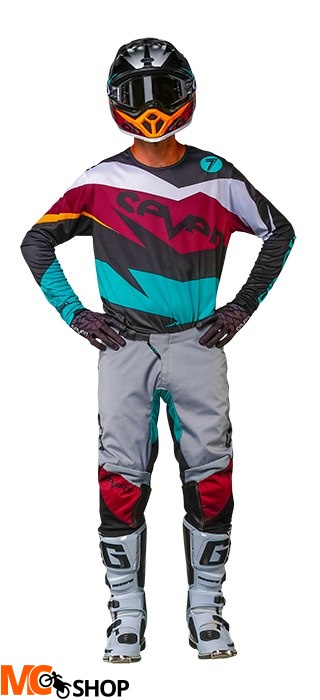 SPODNIE SEVEN ANNEX IGNITE BLACK/MAROON 2018