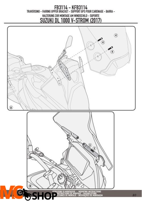 GIVI FB3114 RAMKA/WSPORNIK GPS SMARTPHONE SUZUKI DL