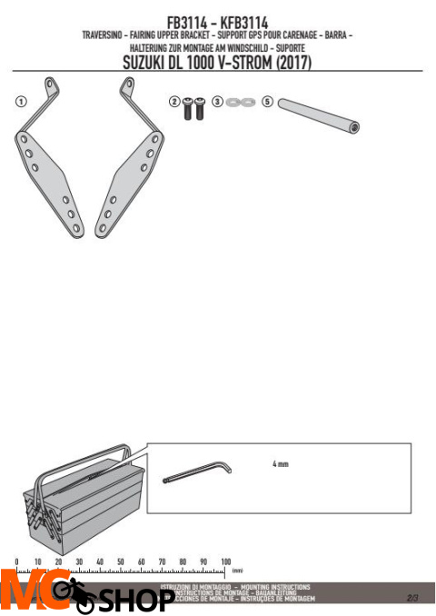 GIVI FB3114 RAMKA/WSPORNIK GPS SMARTPHONE SUZUKI DL