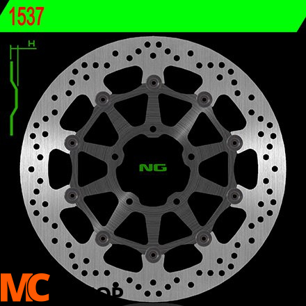 NG1537 TARCZA HAMULCOWA PRZÓD KAWASAKI ZX 10R 16-