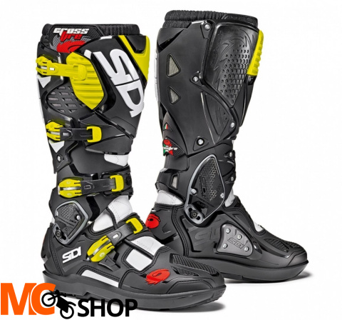 BUTY SIDI CROSSFIRE 3 SRS BIAŁO-CZARNO-ZÓŁTE FLUO