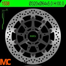 NG1538 TARCZA HAMULCOWA BMW S 1000R/RR 13-18, HP4