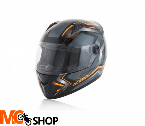 Acerbis Kask Full Face FS-807 czarno-pomarańczowy