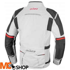 BUSE Kurtka motocyklowa Grado jasno szara-czarna